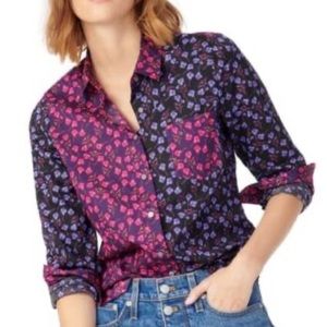 JCrew Slim Perfect Purple & Pink Floral Shirt in Liberty Mixed Prints